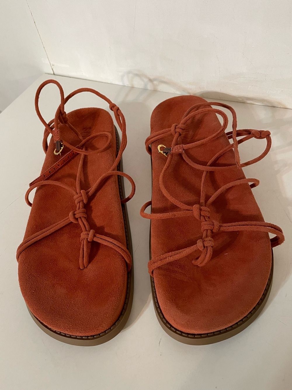Schutz Sandals in Copper